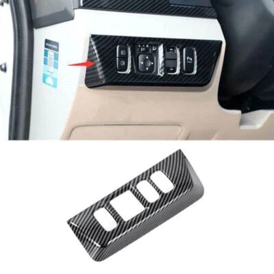 Cubierta de interruptor de faros de fibra de carbono para Mitsubishi Pajero Montero 2009-2021 Foto 1 de 4
