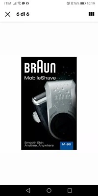 Rasoio Elettrico da Viaggio Mobile Shave Braun M90, con lamina Smart FoilTM  - Immagine 1 di 4