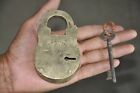 Vintage Brass P.M.H & Son Handcrafted Pad Lock , Rich Patina