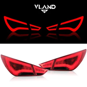 4PCS LED Tail Lights For 2011-2014 Hyundai Sonata Brake Red Lens Light bar LH+RH - Foto 1 di 12