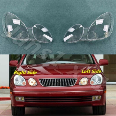 Un par de carcasa de lente de faro delantero + pegamento sellador para Lexus GS300 1998-2005 Foto 1 de 4
