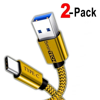 PACK de 2 cables de carga cargador USB-C tipo C para Samsung Galaxy S9 S10+ Note 8 9 Foto 1 de 4