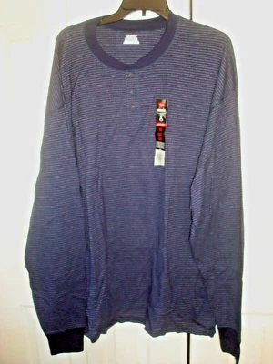 Camisa Grande Para Hombre Cuello Redondo Azul Marino Talla 2X Hanes Nueva Con Etiquetas Foto 1 de 2
