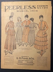 Peerless Fashion Guide 1916 G B Fishel & Co Denver Colorado pattern catalogue - Picture 1 of 5