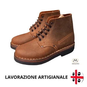 Scarpone scarponi uomo da lavoro pelle cuoio vacchetta cuoio campagna montagna - Foto 1 di 3