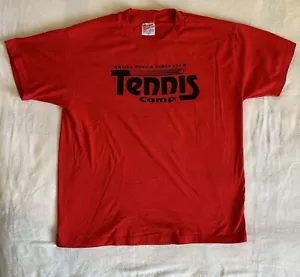 T-shirt vintage punto singolo tennis club rossa taglia L Swoya club ragazzi e ragazze - Foto 1 di 7