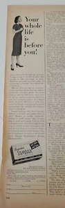 1956 your whole life is before you Tampax tampons vintage ad - Picture 1 of 1