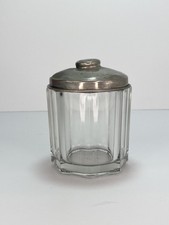 VTG Tobacco Humidor Hexagonal Glass Jar w/ Aluminum Lid, H4XW3