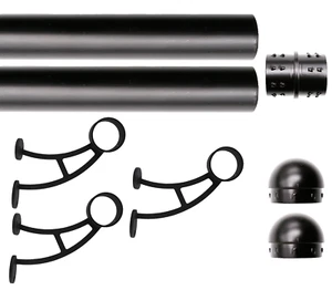 Kit de riel de pie de montaje en barra sólida, tubo de acero inoxidable OD de 2" con conector interno - Imagen 1 de 36