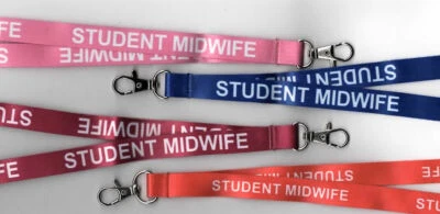 POSITIVID 5 STUDENT MIDWIFE Hospital Safety Lanyard Pink,Dark Pink Blue Mixed: FREE UK P&P
