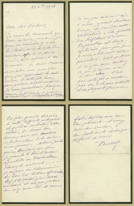 Eugène Poubelle (1831-1907) - Préfet de la Seine - Lettre autographe signée 4 pp - Foto 1 di 5