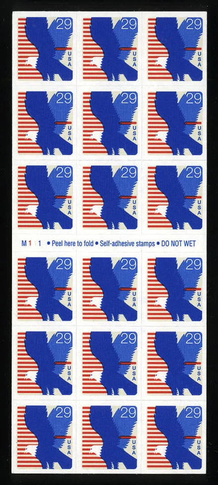 US #2598a 29¢ Eagle Pl M111 $5.22 convertible booklet #2598 VF NH MNH - Image 1 of 1