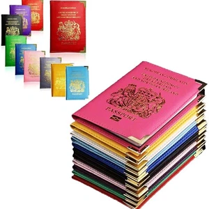 Passport Cover New Passport Holder For UK & European PU Leather  UK Seller - Picture 1 of 9