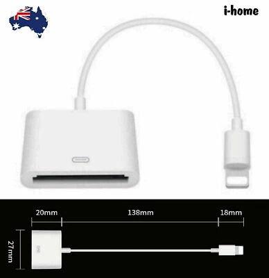 30 Pin Female to 8 Male Adapter for  iPhone 7-13 iPad iPod Best Presents2 - Bild 1 von 3