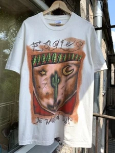 Camiseta unisex blanca estilo clásico Eagles World Tour 1996 banda remake S-5XL - Imagen 1 de 2