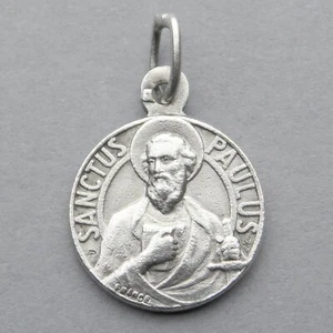 Französische, antike religiöse Medaille. Paulus, Paulus Apost. Frankreich. Anhänger - Bild 1 von 4