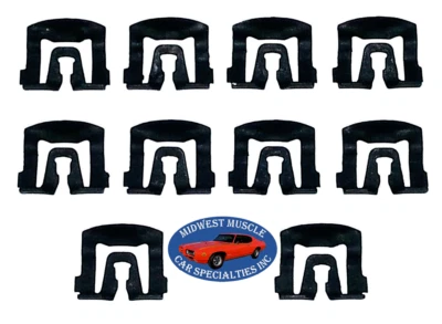 Parabrisas delantero Ford AMC 64-80 ventana trasera moldura moldura clip 10 piezas Z Foto 1 de 4