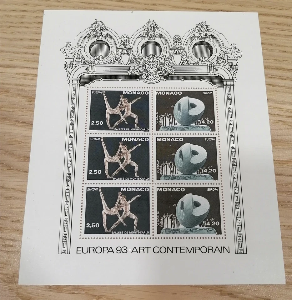 MÓNACO 1993 - EUROPA CEPT 93 ARTE CONTEMPORÁNEO BALET DE MONTECARLO - NUEVO MNH - Imagen 1 de 1