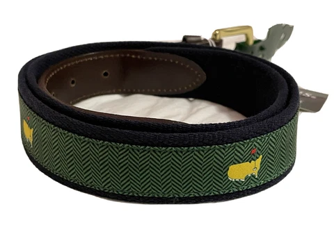 2023 Masters Green And BLUE VINEYARD VINES BELT!  Size 42-Flag Pin Cover
