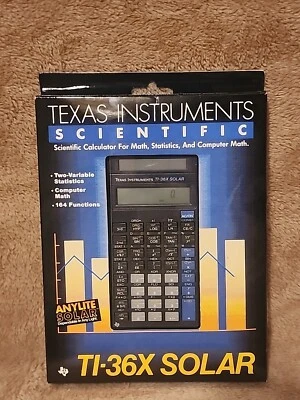 Vintage 1990's Texas Instruments TI-36x Solar Scientific Calculator  NEW - Image 1 of 4