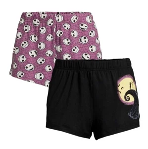Nightmare Before Christmas Womens Pajamas Shorts Set 2 Pk Sleep XS M L Halloween - Picture 1 of 8