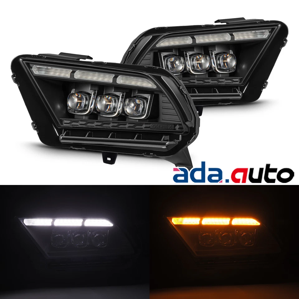 Par de faros proyectores LED negros serie NOVA para Ford Mustang 2013-2014 Foto 1 de 4
