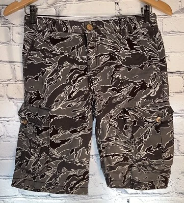 Shorts cargo camuflado masculino cinza algodão tamanho 10 Lucky Brand - Imagem 1 de 4