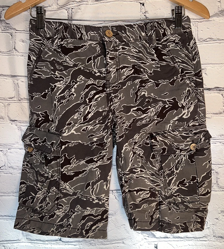 Pantalones Cortos Carga Camuflaje Niños Gris Algodón Talla 10 Lucky Brand Foto 1 de 4