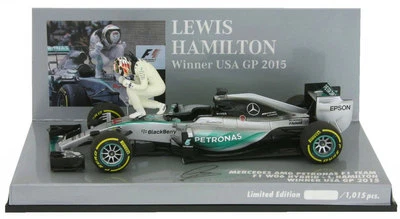 Minichamps Mercedes W06 Winner US GP 2015 - Lewis Hamilton World Champion 1/43  - Image 1 of 4