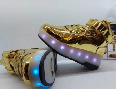 Fashion LED Light Up Roller Skate Shoes Wheels Sneakers for Boys & Girls Slip On - Image 1 of 2