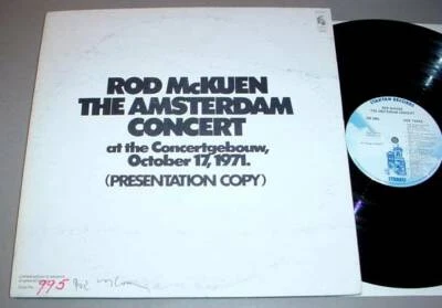 ROD McKUEN 2 LP - AUTOGRAPHED & POSTER Presentation Copy Amsterdam Concert Foto 1 de 3