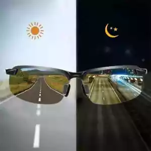 Men Night Vision Glasses for Driving Yellow Glasses PC Frame Sunglasses Outdoor - Picture 1 of 28