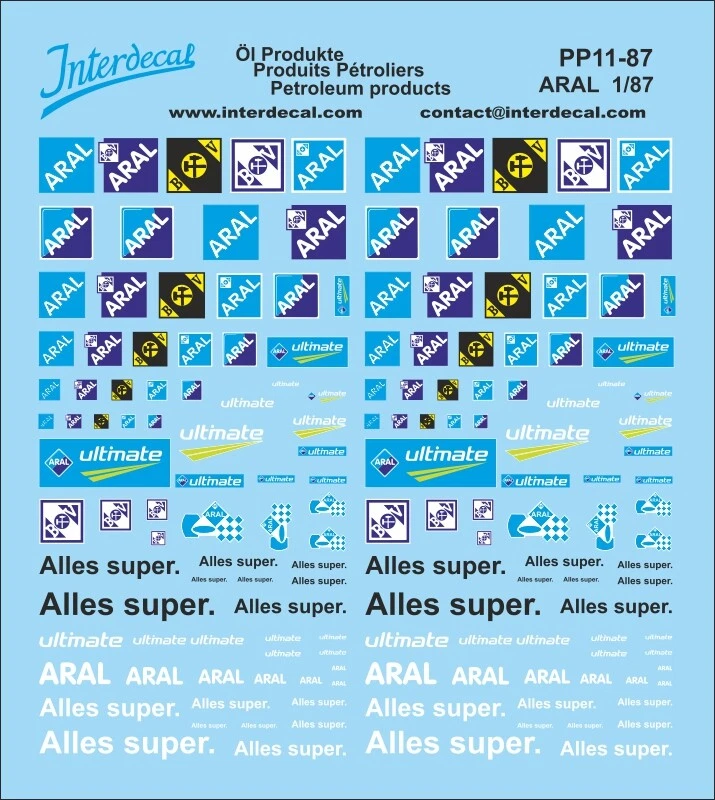 Produits Pétroliers 11 1/87 Décalcomanies 83x82mm INTERDECAL - Photo 1/1