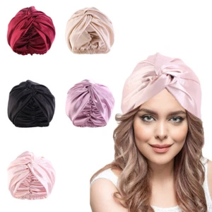 Maulbeerseide Damen Haar Wickel Haube für Haarpflege Kosmetik Schlafmütze MR - Bild 1 von 22