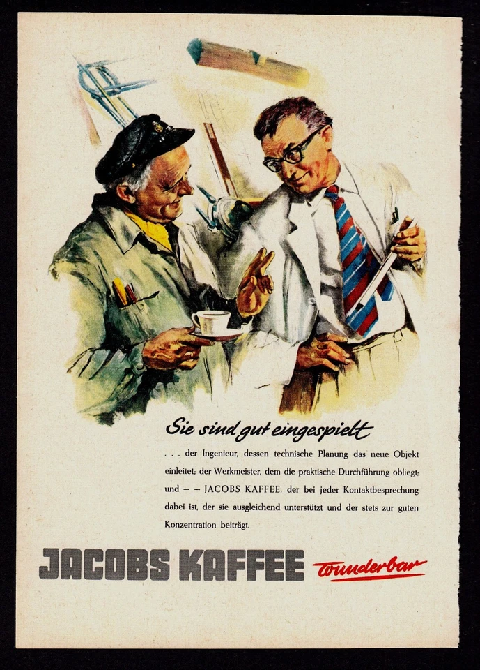 3w8050/ Alte Reklame von 1960 – JACOBS Kaffee – Wunderbar! - Bild 1 von 1