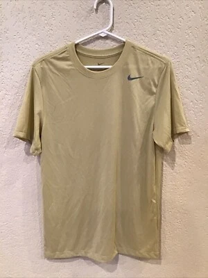 Nike Dry Fit Para Mujer Manga Corta Correr Gimnasio Camiseta TAN Talla Pequeña Pequeña Pequeña Foto 1 de 3