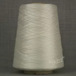 WEICH SEIDIG GLATT 4-LAGIGES GARN 500g KEGEL 10 KUGELN KETTENKETTE BAND WEISS - Bild 1 von 3