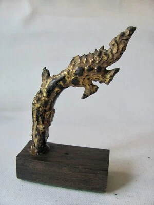 Fragmento de dragão antigo montado do período Rattanakosin bronze da Tailândia - Imagem 1 de 4