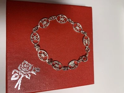 Pulsera Mariposa Plata Pequeña Plata 925 Italia Plata de Ley Foto 1 de 3