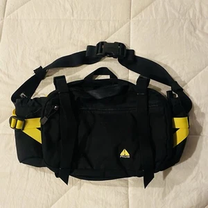 Vintage Nike ACG Black & Yellow Nylon Large Waist Fanny Pack Bag - Picture 1 of 5