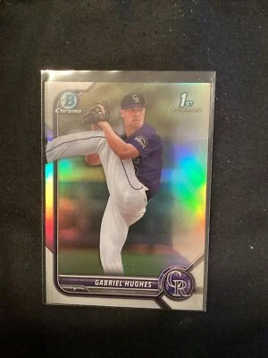 2022 1st Bowman Chrome Gabriel Hughes #BDC-151 Refractor            EN9 - Image 1 of 2