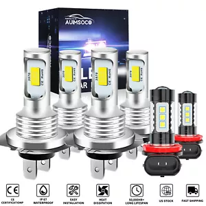 For Ram ProMaster 1500 2500 3500 2014-2022 LED Headlight +Fog Lights Bulbs Combo - Picture 1 of 12