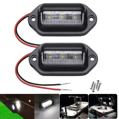 2x Luces LED de navegación en popa para barco marino blancas 12V cubierta de cabina luz de cortesía Foto 1 de 4