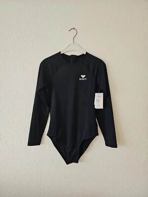 Roxy Badeanzug Essentials Onesie Back Zip schwarz Größe M Langarm - Bild 1 von 4