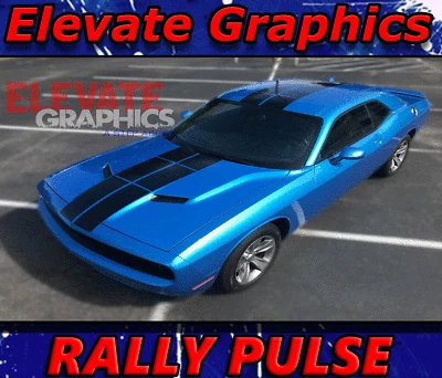 Calcomanías adhesivas gráficas de vinilo para Dodge Challenger Stripes Rally Pulse 2008-2023 Foto 1 de 4