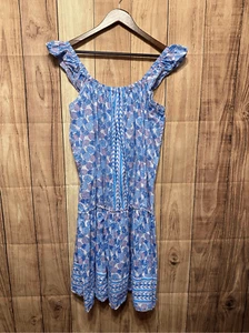 Simply Southern XXL blue pink white pineapple off shoulder summer dress - Picture 1 of 6