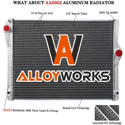 Aluminum Radiator For BMW 5ER F10 F11 523i 528i 530i 7ER F01 F02 730i 2009-16 — 第 1/4 张图片