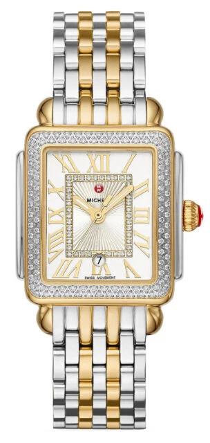 Michele Deco Madison Mid 31mm Silver/Gold Case Silver/Gold Bracelet - MWW06G000002