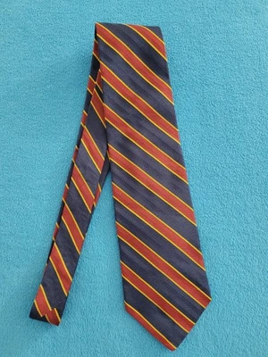 Corbata Brooks Brothers Makers Repp azul dorado rojo rayas seda regimiento EE. UU. Foto 1 de 4