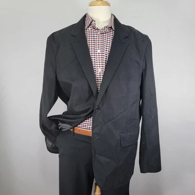 GAP Men's Sport Coat Blazer Two Button Solid Black Soft Cotton Size XXL - Image 1 of 4